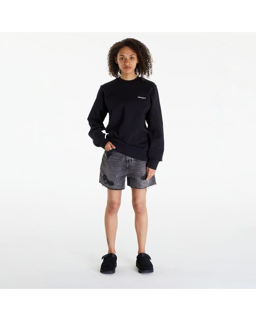 Carhartt Sweatshirt script embroidery sweatshirt unisex black/ white m