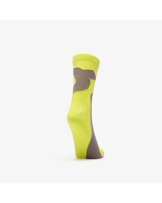 On Shoes Green Liquid Logo Sock High 2-Pack Lime/ Eclipse