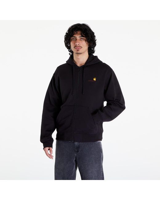 Carhartt Sweatshirt Hooded American Script Jacket in het Black