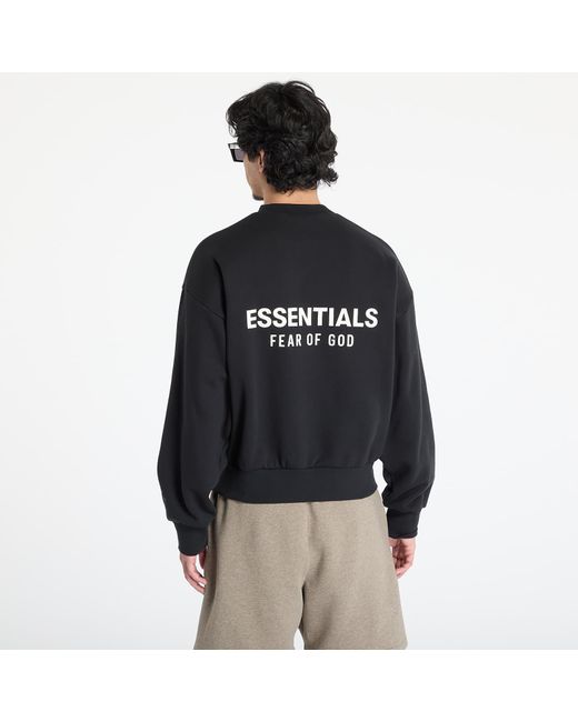 Felpa Classic Fit Fleece Crewneck di Fear Of God in Black da Uomo