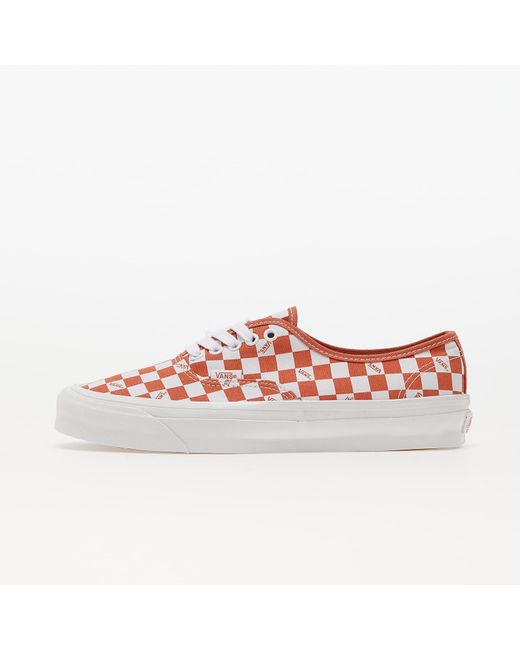 Vans Og Authentic Lx Vault Checkerboard Mecca Orange | Lyst