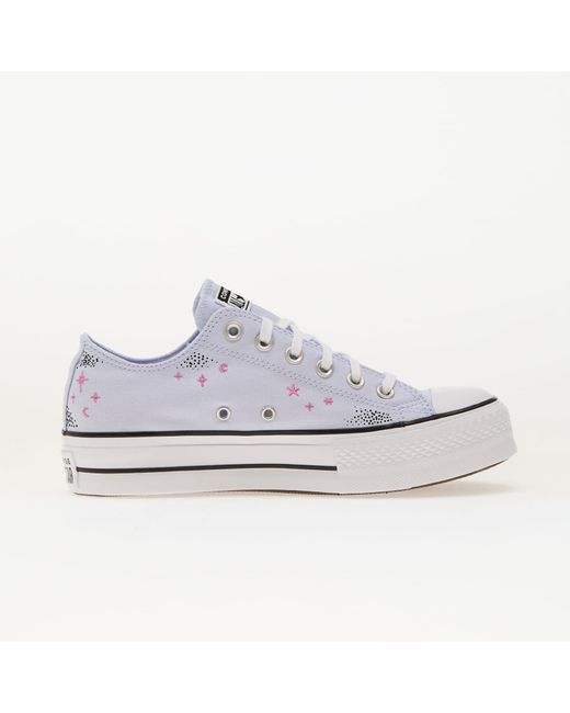 Converse Sneakers Chuck Taylor All Star Lift Platform Celestial Blueberry Ice/ Cactus Bud/ Eur in het White