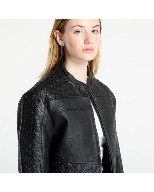 Daily Paper Black Jacket Structured Leather Jacket for men
