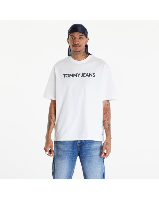 Tommy Hilfiger White Logo Oversized Fit T-shirt for men