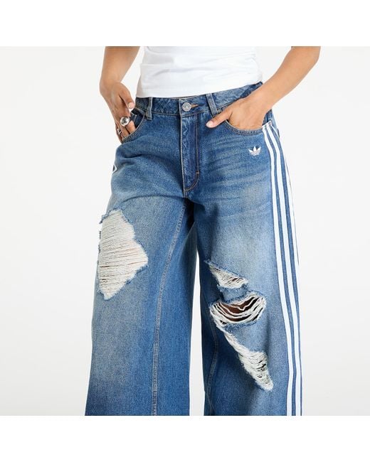 Jeans loose denim destressed pants 28/32 Adidas Originals en coloris Blue