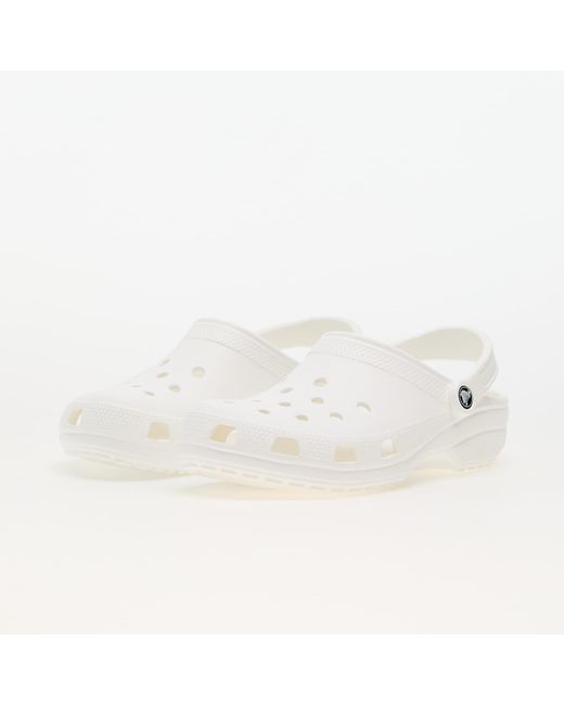 CROCSTM White Classic Waterproof Rubber Clogs