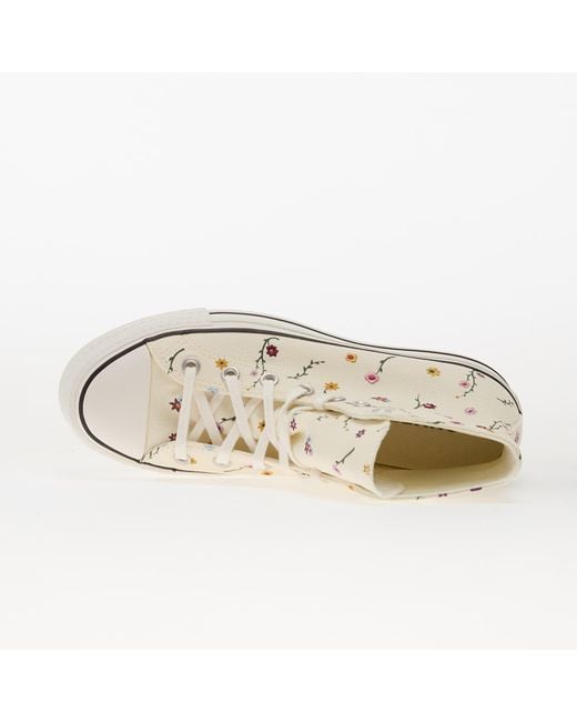 Converse Sneakers Chuck Taylor All Star Lift Platform Embroidered Blooms Hi Egret/ Vintage/ Eur in het White