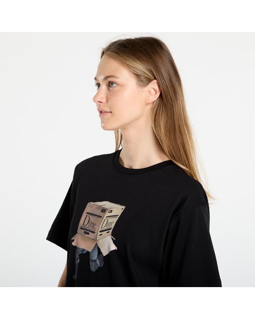 Dime Black T-Shirt Solid T-Shirt