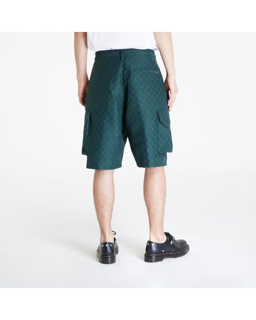 Daily Paper Green Benji Monogram Cargo Shorts Pine for men