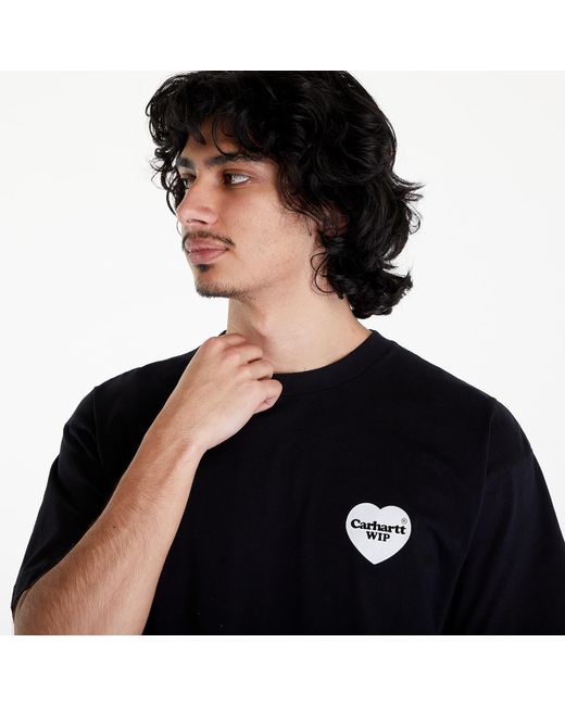 Carhartt T-shirt s/s heart bandana t-shirt unisex black/ white stone washed xs