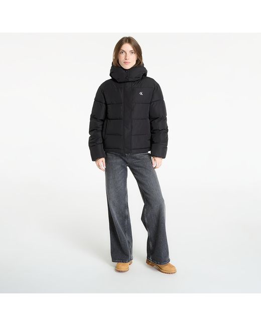 Calvin Klein Black Jacket Jeans Matte Monologo Short Jacket