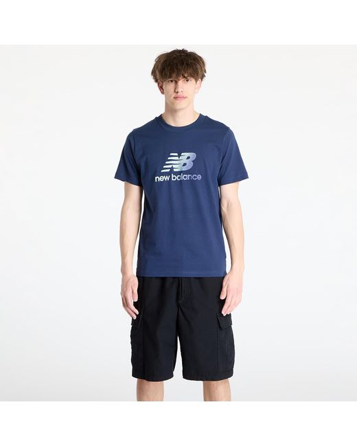 New Balance Blue T-Shirt Sport Essentials Gradient Logo T-Shirt for men