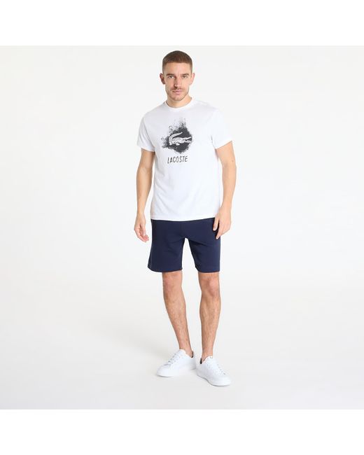 Lacoste Korte Broek Non Brushed Fleece Shorts in het Blue voor heren