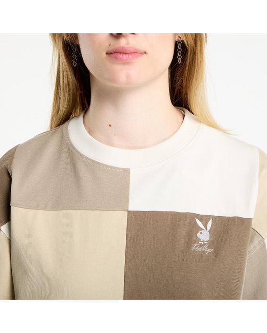 FTSHP T-Shirt Playboy X Patchwork Tee in het Natural