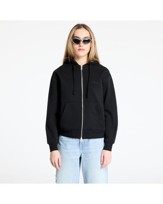 Felpa Cursive Zip-Hoodie di Dime in Black