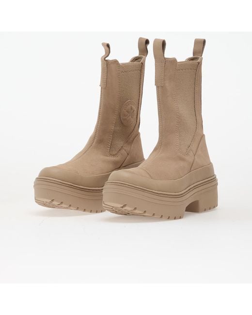 Converse Natural Sneakers Chuck Taylor All Star Lugged Heel Chelsea Boot Suede Vintage Cargo/ Vintage Cargo Eur