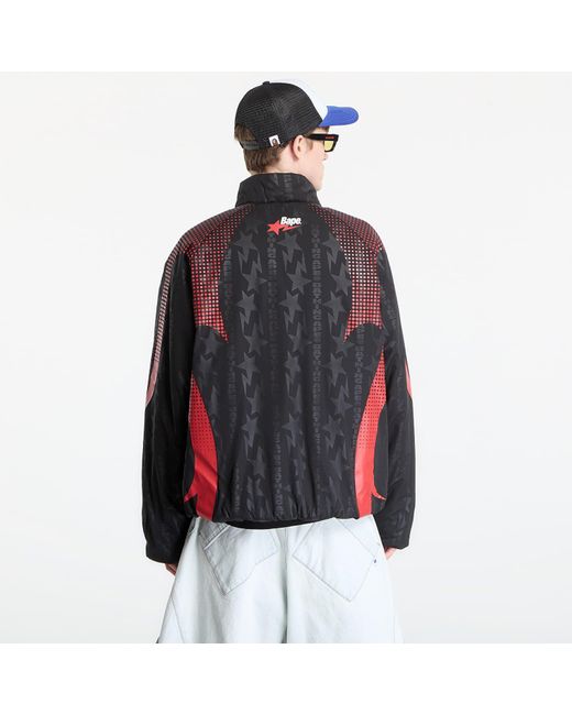 A Bathing Ape Black Jacket Aba Frame Monogram Jacquard Multi Logo Padded Jacket