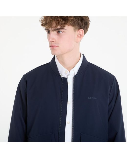 Calvin Klein Jas Ls Soft Tech Bomber Jacket in het Blue voor heren