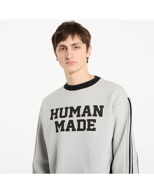Human Made Gray Sweatshirt Elbow Patch Sweatshirt