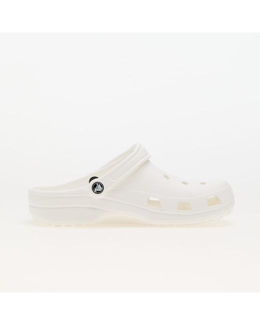 CROCSTM White Classic Waterproof Rubber Clogs