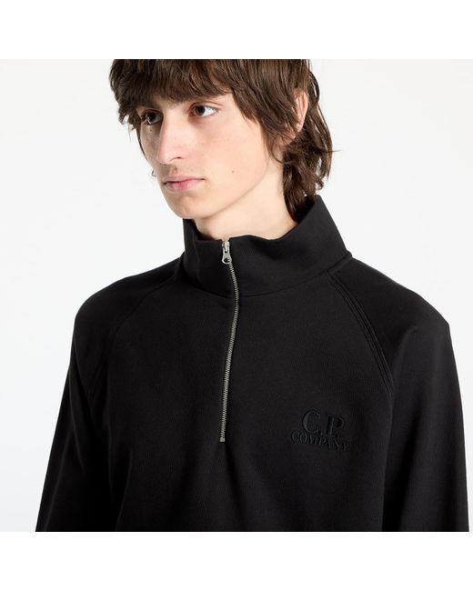 Felpa Diagonal Raised Fleece Sweatshirt di C P Company in Black da Uomo