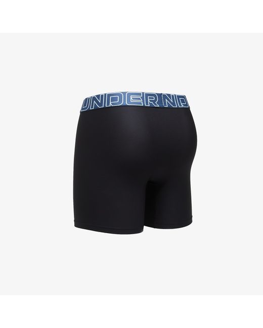 Under Armour Boxers Performance Tech Mesh Solid 6In 3-Pack in het Black voor heren