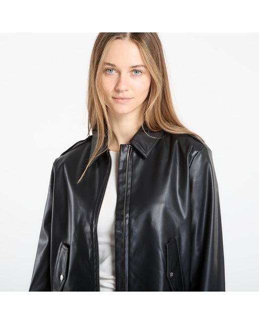Calvin Klein Black Jacket Jeans Leather Moto Jacket