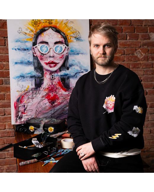 Felpa X Kurňavka Crewneck di FTSHP in Black