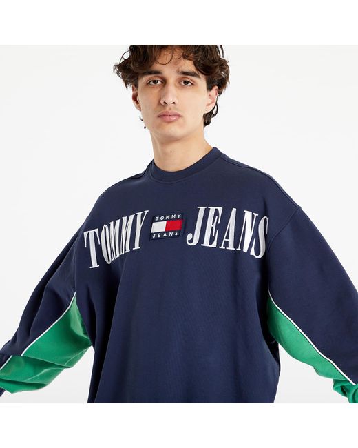 Tommy Hilfiger Boxy Archive Crewneck Twilight Navy in Blue for Men | Lyst