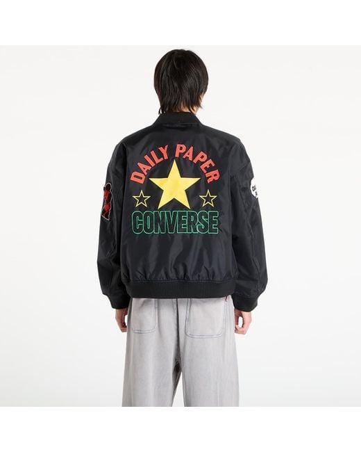 Giacca X Daily Paper Stadium Jacket di Converse in Black da Uomo