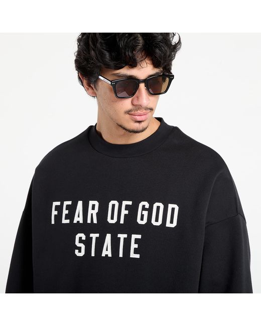 Felpa 90's Crewneck di Fear Of God in Black da Uomo
