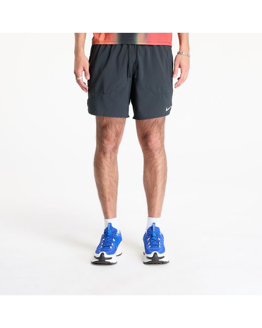 Nike Korte Broek Stride Dri-Fit 7" Brief-Lined Running Shorts/ Reflective Silv in het Blue voor heren