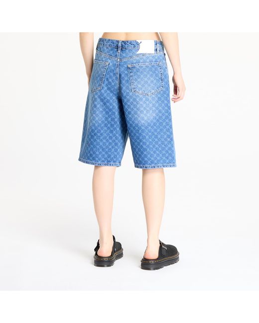 Daily Paper Blue Shorts Monogram Denim Shorts