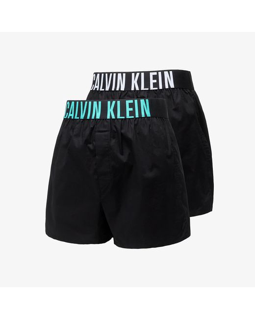 Calvin Klein Black Cotton Stretch Slim Trunks 2-pack for men