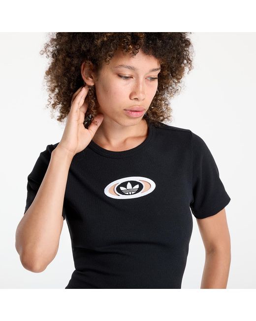 Adidas Originals Black T-Shirt Campus 2000 Back Cut Out Rib T-Shirt