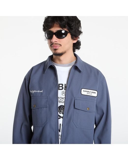 Neighborhood Blue Jacket Zip Work Jacket for men