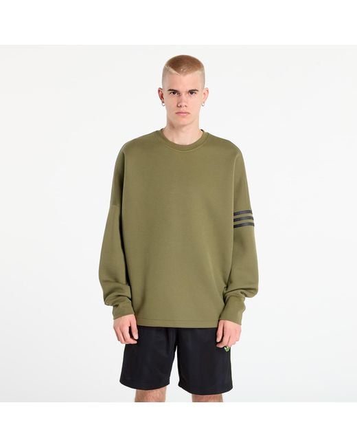 Adidas Originals Green Sweatshirt Adidas Neuclassics Oversized Crew for men