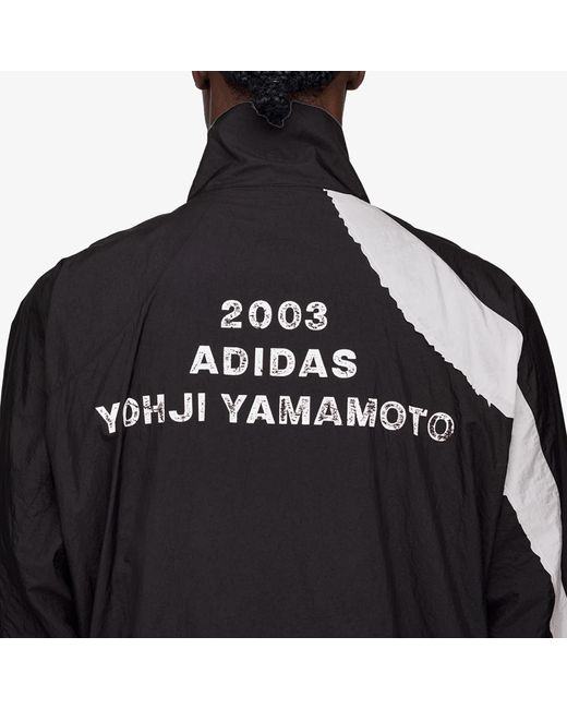 Y-3 Jas Raw Edge 3 Stripes Nylon Shell Jacket in het Black voor heren