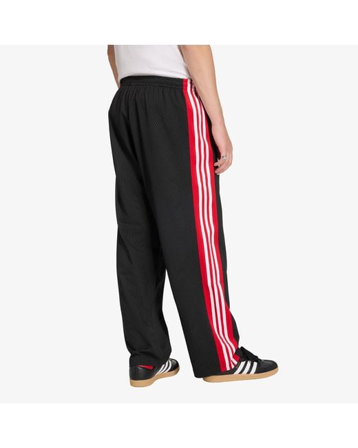 Adidas Originals Sweatbroeken Adidas Loose Mesh Tracksuit Bottoms in het Black voor heren