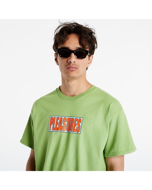 Thirsty t-shirt kiwi di Pleasures in Green da Uomo