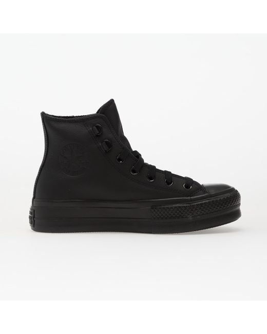 Converse Sneakers Chuck Taylor All Star Lift Platform Leather Hi/ Eur in het Black