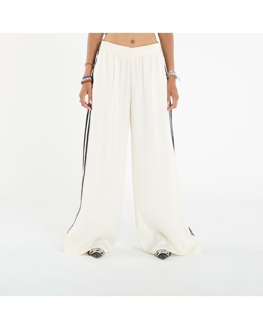 Adidas Originals White Pants Adidas Adicolor Satin Wide Leg Track Joggers Cream/ Three