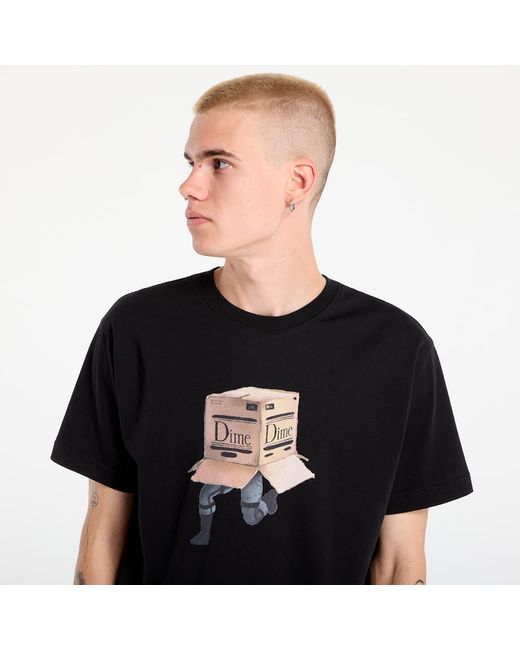 Dime Black T-Shirt Solid T-Shirt