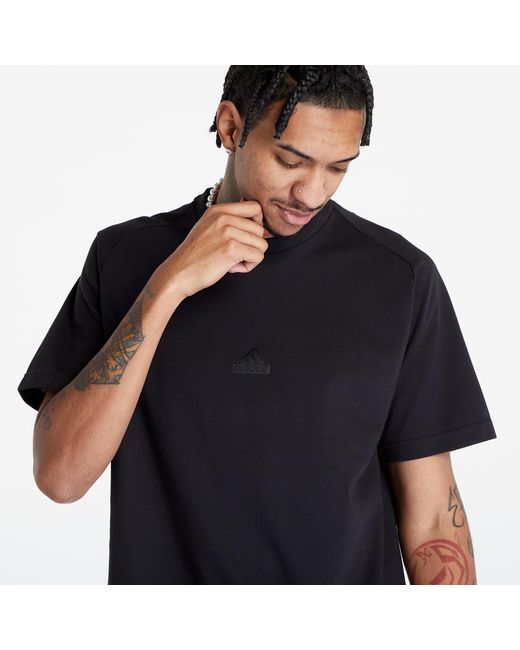 Adidas Originals Black Adidas M Z.N.E. Short Sleeve Tee for men