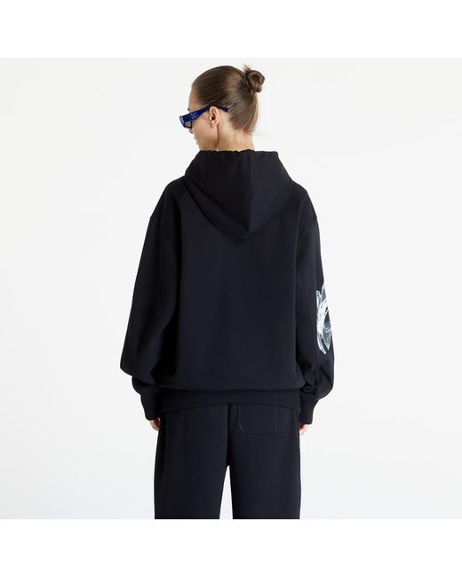 Y-3 Blue Graphic French Terry Hoodie