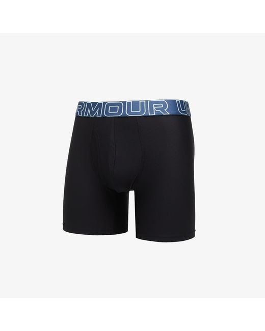 Under Armour Boxers Performance Tech Mesh Solid 6In 3-Pack in het Black voor heren