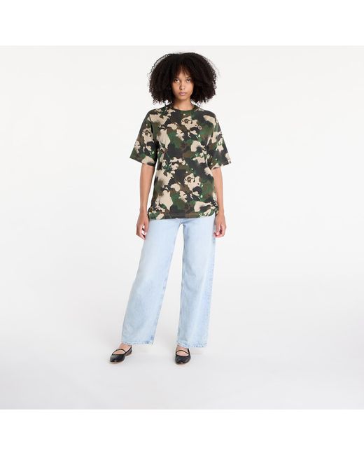 Maglietta Map Camo Ape Head One Point Tee di A Bathing Ape in Green