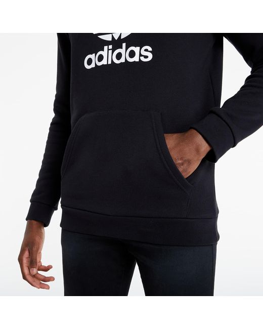 mens black adidas trefoil hoodie