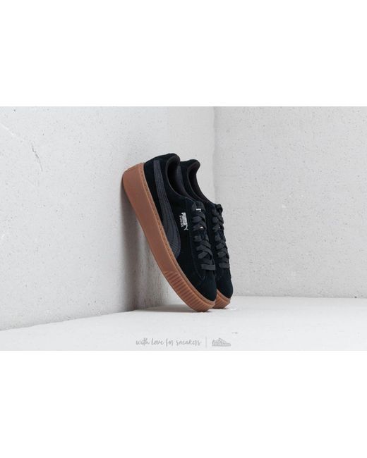 PUMA Suede Platform Core Gum Women's Shoes (trainers) In Black | Lyst
