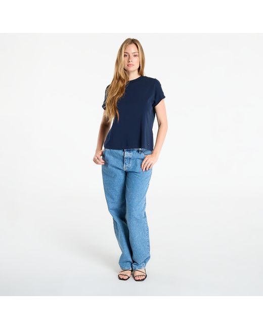 Tommy Hilfiger Blue T-Shirt Button Ss Tee